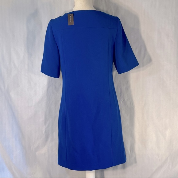 The Limited Royal Blue Short Sleeve Crew Neck Lined Knee  Length Sheath Dress 4 - Picture 5 of 11